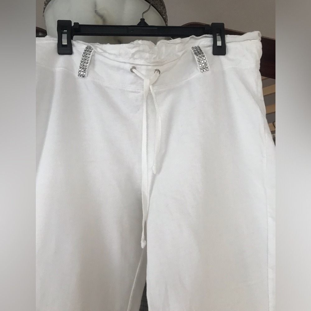 ALLEN ALLEN  SIZE M Women’s White Pull-On Wide-Leg Pants